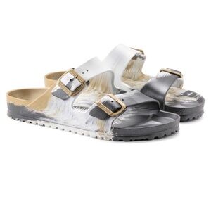 Birkenstock Arizona Marbled EVA - Metallic Gold Marble Sandals